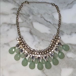 Turquoise and gold statement necklace